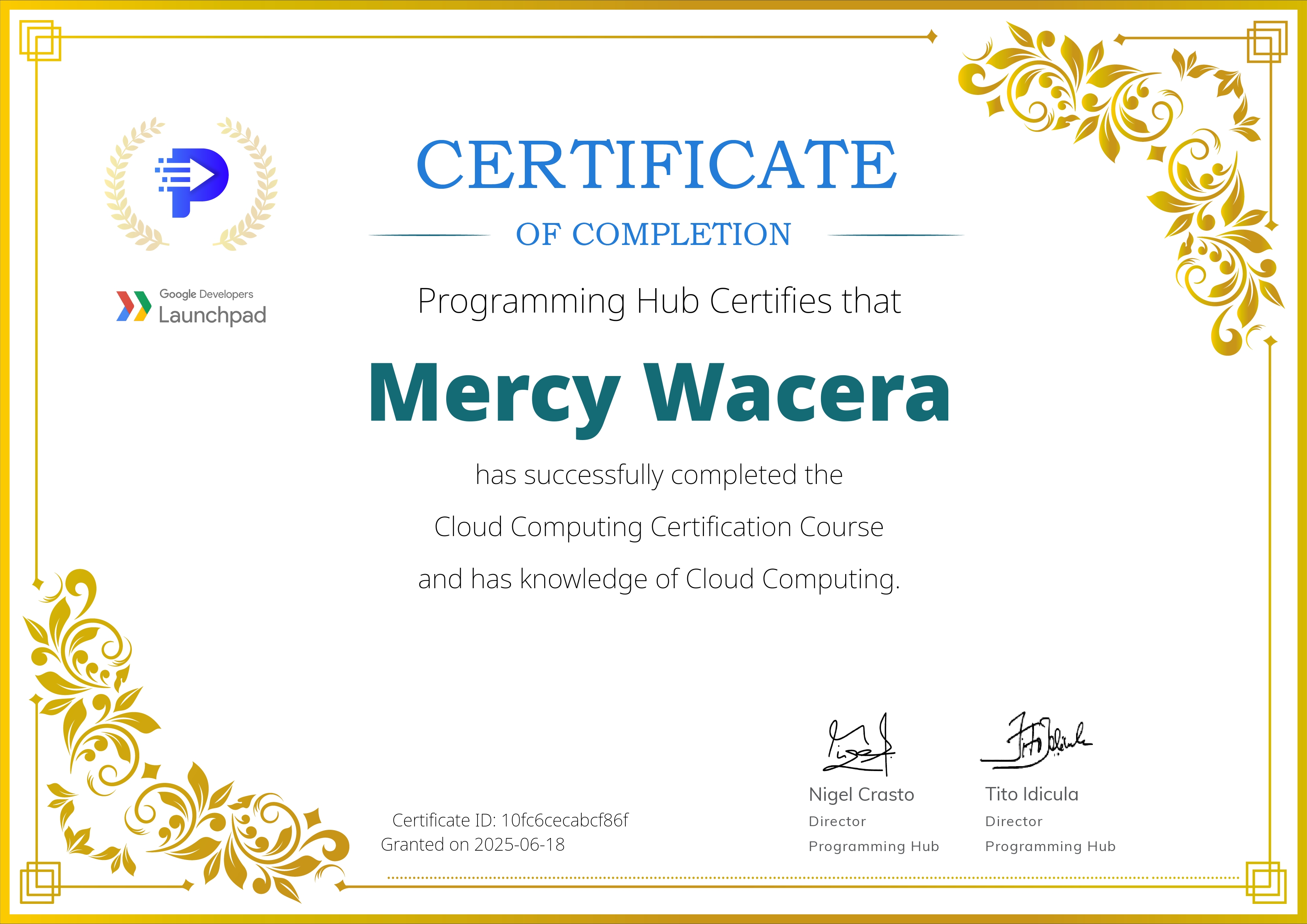 Certificate 6